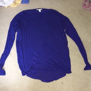 Long sleeve royal blue shirt
